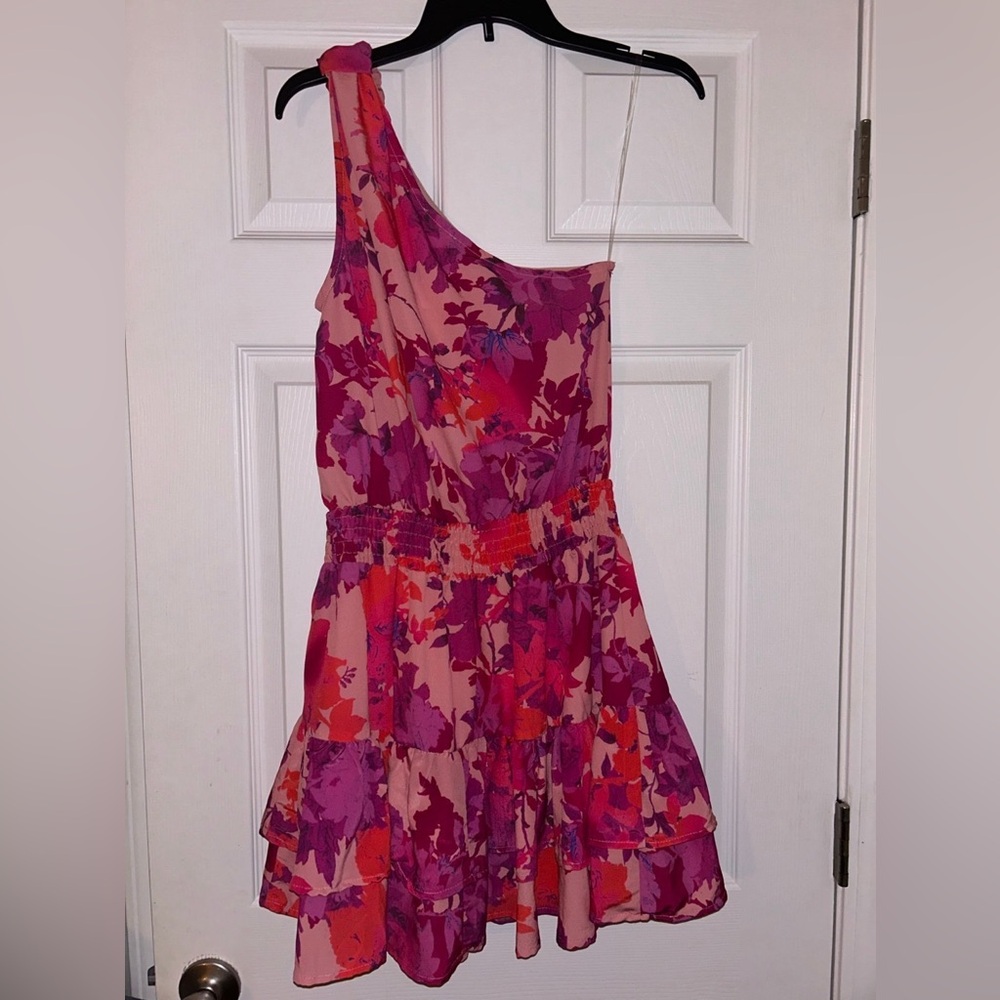 Pink Ruffle Mini Dress NWT - Picture 4 of 4